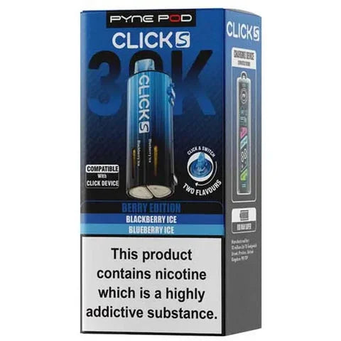 Berry Edition Pyne Pod Click S 30K prefilled pods offering long-lasting flavour and smooth vaping