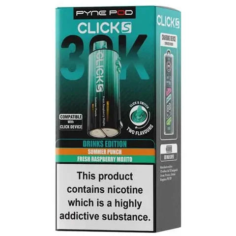 Drinks Edition Pyne Pod Click S 30K prefilled pods offering long-lasting flavour and smooth vaping