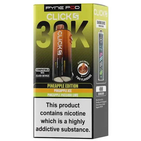 Pineapple Edition Pyne Pod Click S 30K prefilled pods offering long-lasting flavour and smooth vaping