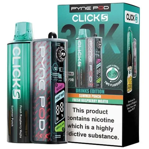 Drinks Edition Pyne Pod Click S 30K Prefilled Pod Kit offering up to 30000 puffs with smooth flavour