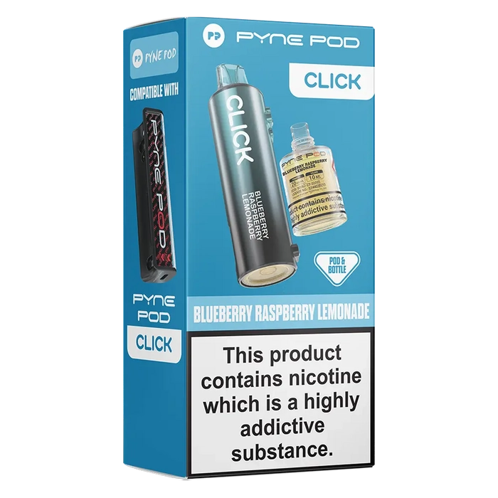 Pyne 50K Prefilled Pod in blue raspberry lemonade flavor – sleek, high-capacity prefilled pod with up to 50,000 puffs.