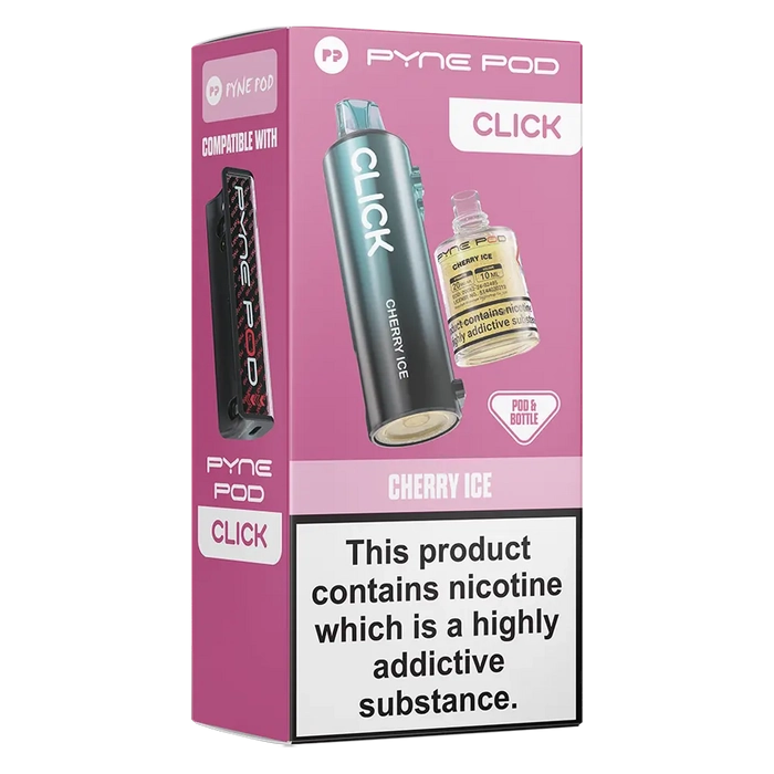 Pyne 50K Prefilled Pod in cherry ice flavor – sleek, high-capacity prefilled pod with up to 50,000 puffs.