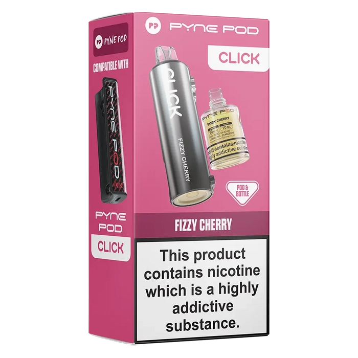 Pyne 50K Prefilled Pod in fizzy cherry flavor – sleek, high-capacity prefilled pod with up to 50,000 puffs.