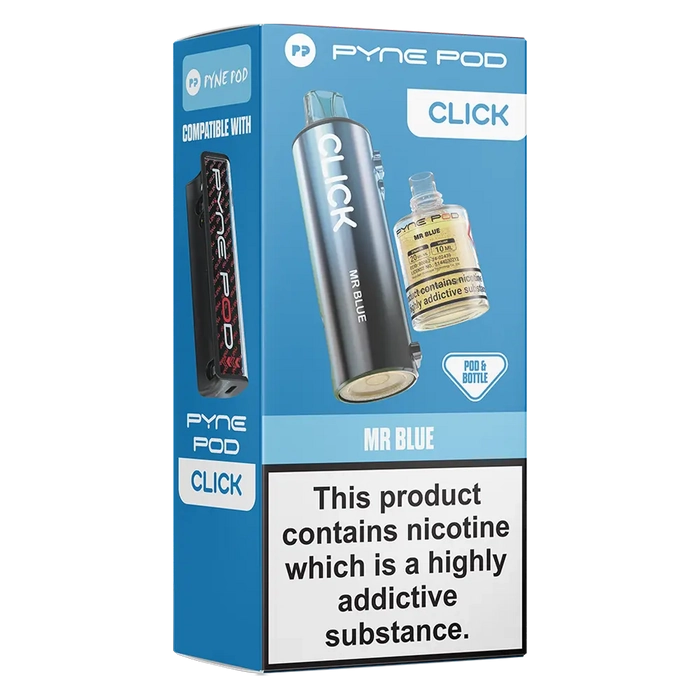 Pyne 50K Prefilled Pod in mr blue flavor – sleek, high-capacity prefilled pod with up to 50,000 puffs.