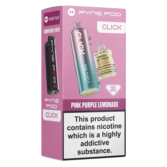 Pyne 50K Prefilled Pod in pink purple lemonade flavor – sleek, high-capacity prefilled pod with up to 50,000 puffs.