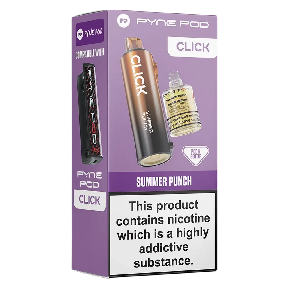 Pyne 50K Prefilled Pod in summer punch flavor – sleek, high-capacity prefilled pod with up to 50,000 puffs.