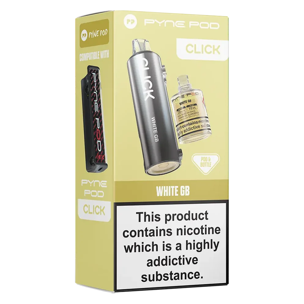 Pyne 50K Prefilled Pod in white gb flavor – sleek, high-capacity prefilled pod with up to 50,000 puffs.