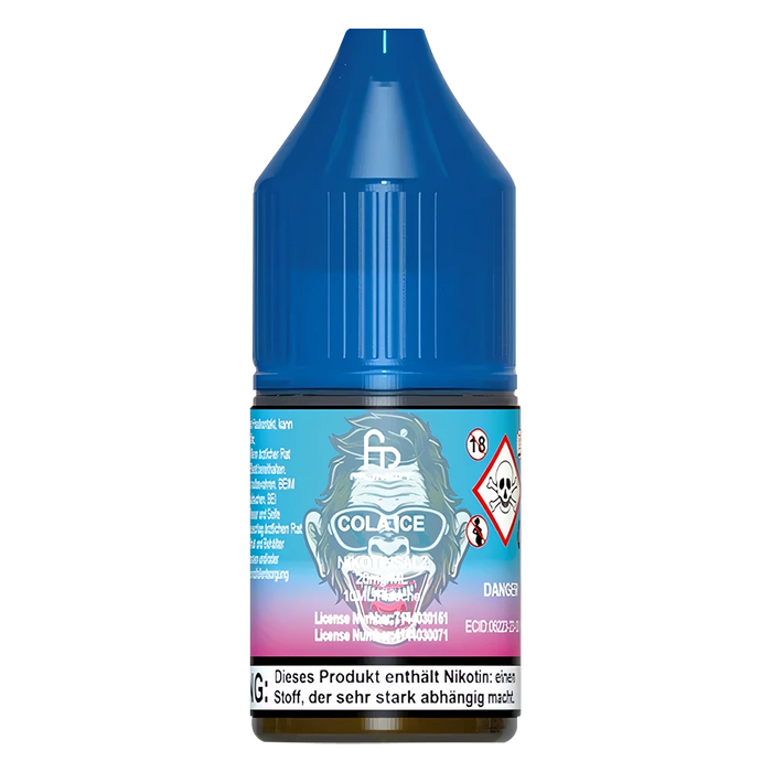 10ml bottle of R and M Tornado 7000 Nic Salt E-Liquid in Cola Ice flavor, formulated for smooth nicotine delivery, perfect for pod systems and mouth-to-lung vaping.