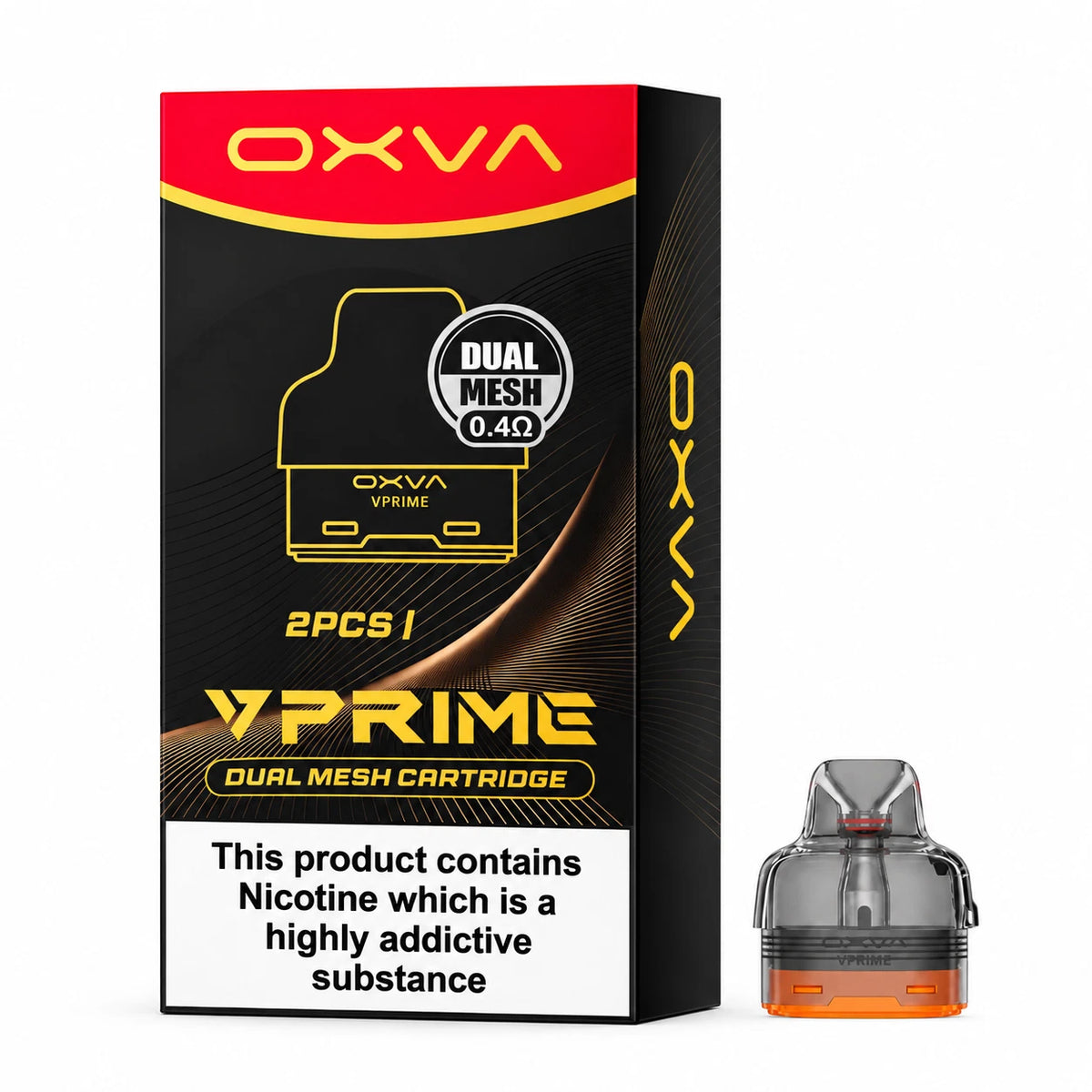 The 0.4Ohm pod delivers bigger clouds, ideal for RDTL vaping with high VG e-liquids.