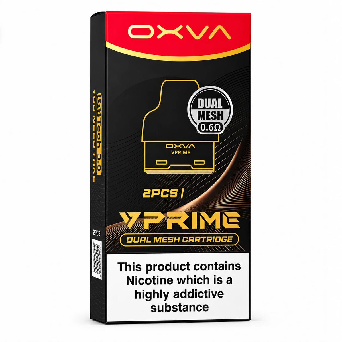 The 0.6Ohm pod delivers bigger clouds, ideal for RDTL vaping with high VG e-liquids.