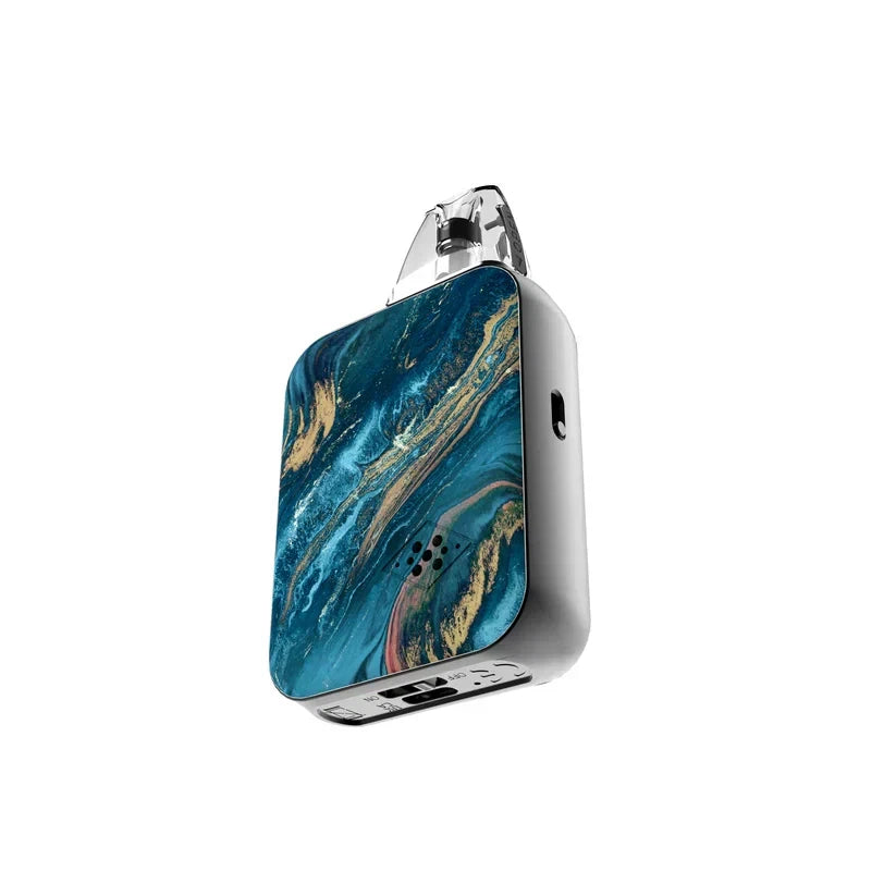 Leiom Alfa Smart Pod Vape Kit in Black featuring Bluetooth connectivity, a 1500mAh battery and a 2.01-inch full colour TFT display.