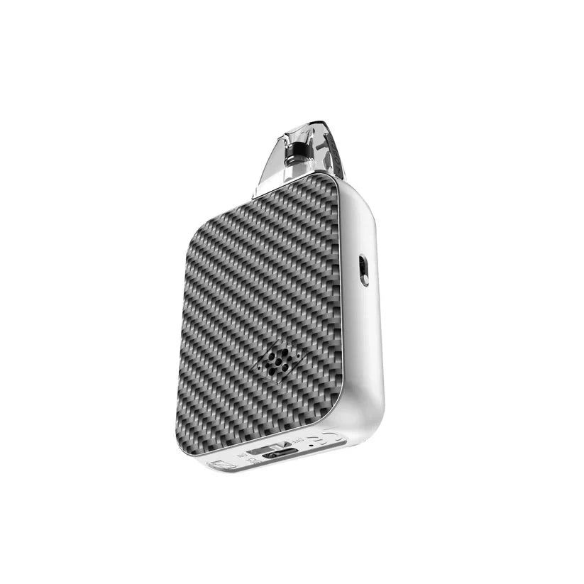 Leiom Alfa Smart Pod Vape Kit in Silver featuring Bluetooth connectivity, a 1500mAh battery and a 2.01-inch full colour TFT display.
