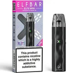 Load image into Gallery viewer, Elf Bar ELFX Mini Pod Kit in Black – ultra-compact vape device with a sleek design, smooth draw activation, and convenient portability.
