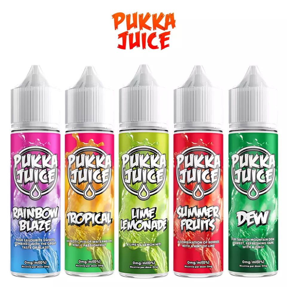 Pukka Juice 50ml E-Liquid - 0mg Nicotine, 70/30 VG/PG, All Flavours