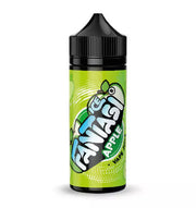 100ml shortfill bottle of Fantasi Premium E-Liquid in Apple Ice flavor, delivering a crisp and refreshing green apple taste with a smooth inhale; 70VG/30PG ratio for rich flavor and thick vapor clouds, nicotine-free with space for nic shots.