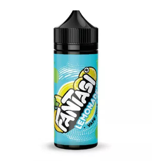 100ml shortfill bottle of Fantasi Premium E-Liquid in Lemonade flavor, 70VG/30PG ratio for rich flavor and thick vapor clouds, nicotine-free with space for nic shots.