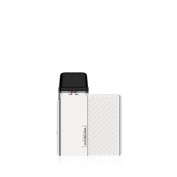 Vaporesso XROS Nano Pod Kit in Silver – ultra-compact and sleek pod vape with an adjustable airflow, 1000mAh battery, and SSS leak-resistant technology for smooth and reliable MTL vaping.