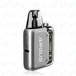 Load image into Gallery viewer, VooPoo Argus P1 Pod Kit Device in Silver – futuristic and compact vape device with a transparent chassis, fast charging, and smooth performance.
