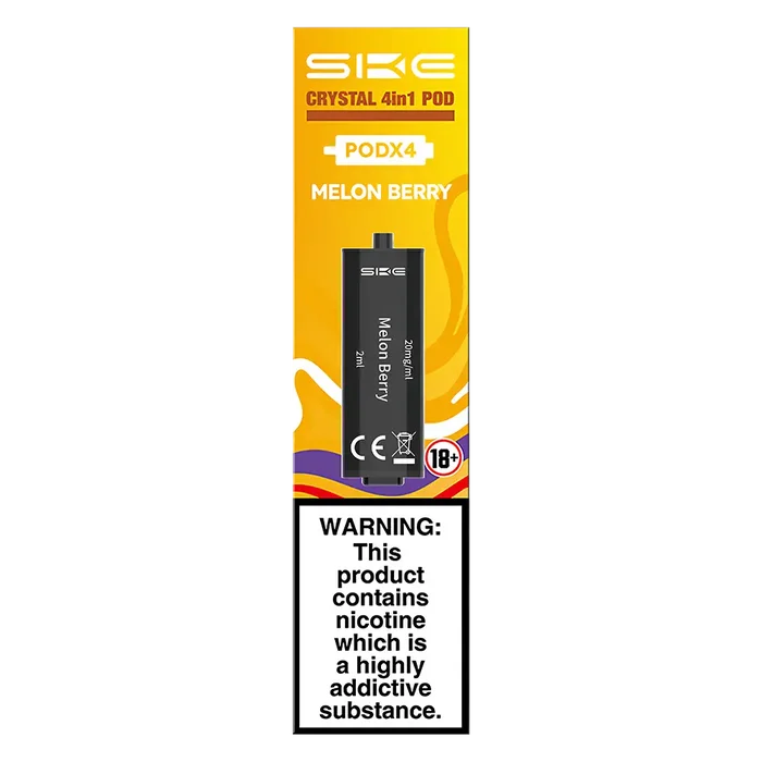 Melon Berry SKE Crystal 4 in 1 Prefilled Pods – premium vape pods with multiple flavour options and smooth performance