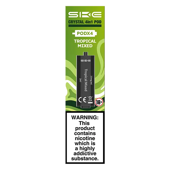 Tropical Mixed  SKE Crystal 4 in 1 Prefilled Pods – premium vape pods with multiple flavour options and smooth performance