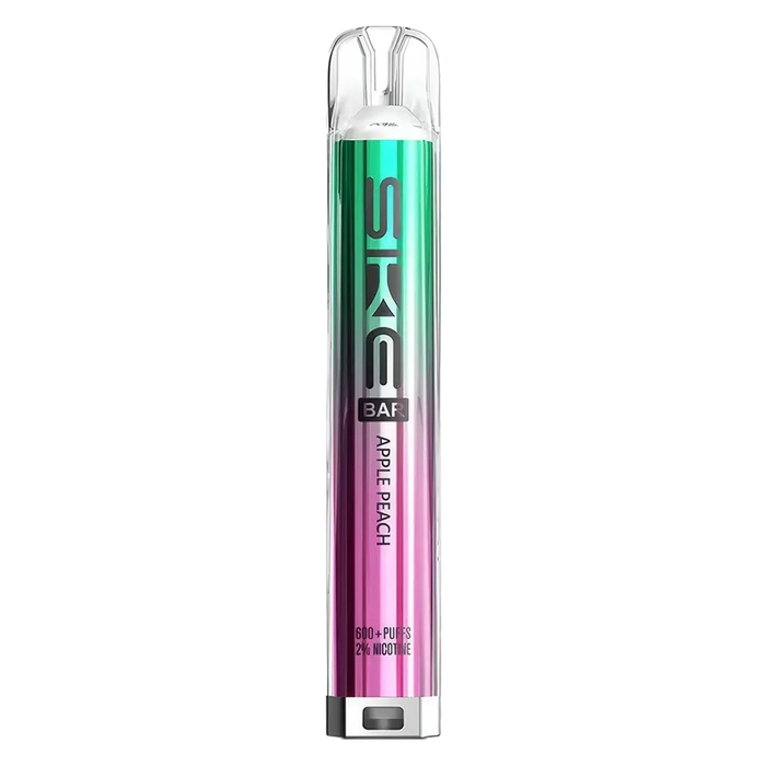 SKE Crystal Bar 600 Prefilled Pod Kit in apple peach  – Rechargeable 20mg MTL Vape Pod System