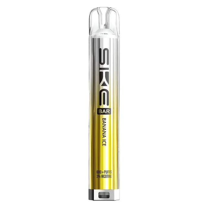 SKE Crystal Bar 600 Prefilled Pod Kit in banana ice  – Rechargeable 20mg MTL Vape Pod System
