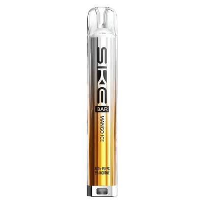 SKE Crystal Bar 600 Prefilled Pod Kit in mango ice – Rechargeable 20mg MTL Vape Pod System