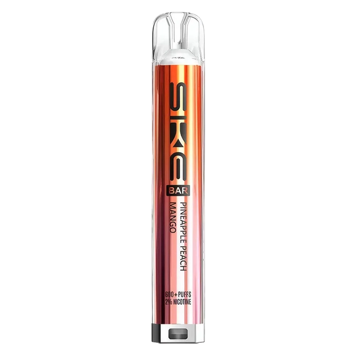 SKE Crystal Bar 600 Prefilled Pod Kit in pineapple peach mango – Rechargeable 20mg MTL Vape Pod System