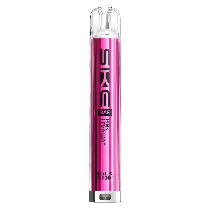 SKE Crystal Bar 600 Prefilled Pod Kit in pink lemonade – Rechargeable 20mg MTL Vape Pod System