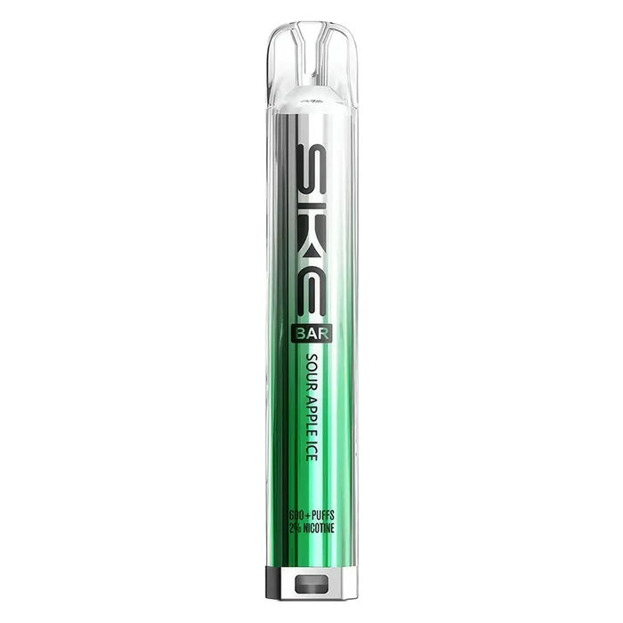 SKE Crystal Bar 600 Prefilled Pod Kit in sour apple ice – Rechargeable 20mg MTL Vape Pod System