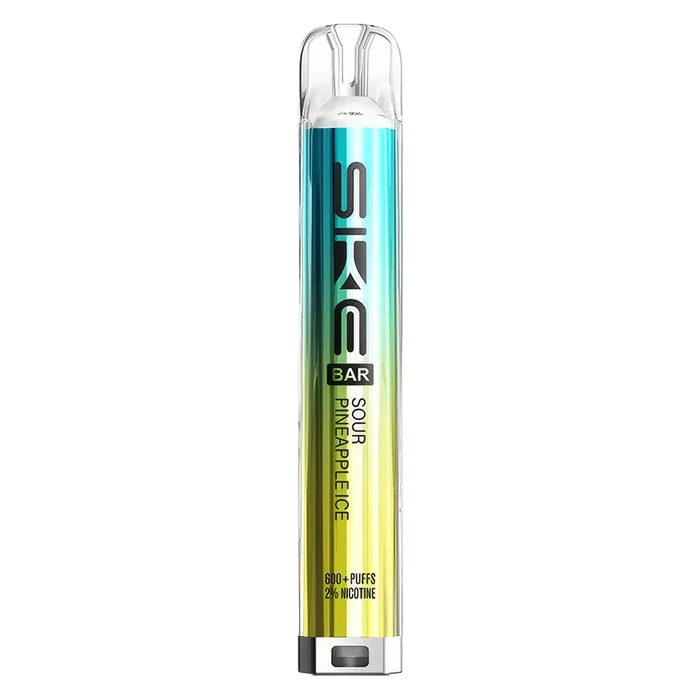 SKE Crystal Bar 600 Prefilled Pod Kit in sour pineapple ice  – Rechargeable 20mg MTL Vape Pod System