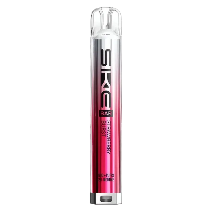 SKE Crystal Bar 600 Prefilled Pod Kit in strawberry burst – Rechargeable 20mg MTL Vape Pod System