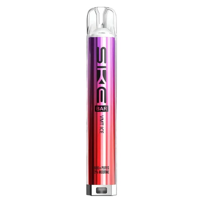 SKE Crystal Bar 600 Prefilled Pod Kit in vmt ice – Rechargeable 20mg MTL Vape Pod System