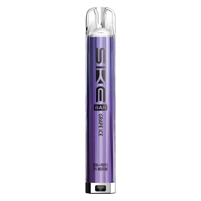 SKE Crystal Bar 600 Prefilled Pod Kit in Grape Ice – Rechargeable 20mg MTL Vape Pod System