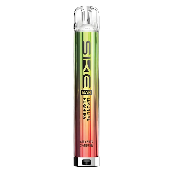 SKE Crystal Bar 600 Prefilled Pod Kit in Lemon Lime Hubahuba – Rechargeable 20mg MTL Vape Pod System