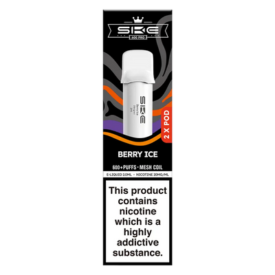 SKE Crystal Bar 600 Pro Prefilled Pods in Berry Ice flavor – sleek vape device with up to 600 puffs.