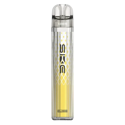 SKE Crystal CL2000 Prefilled Pod Kit Banana – smooth, creamy banana flavor in a sleek disposable vape