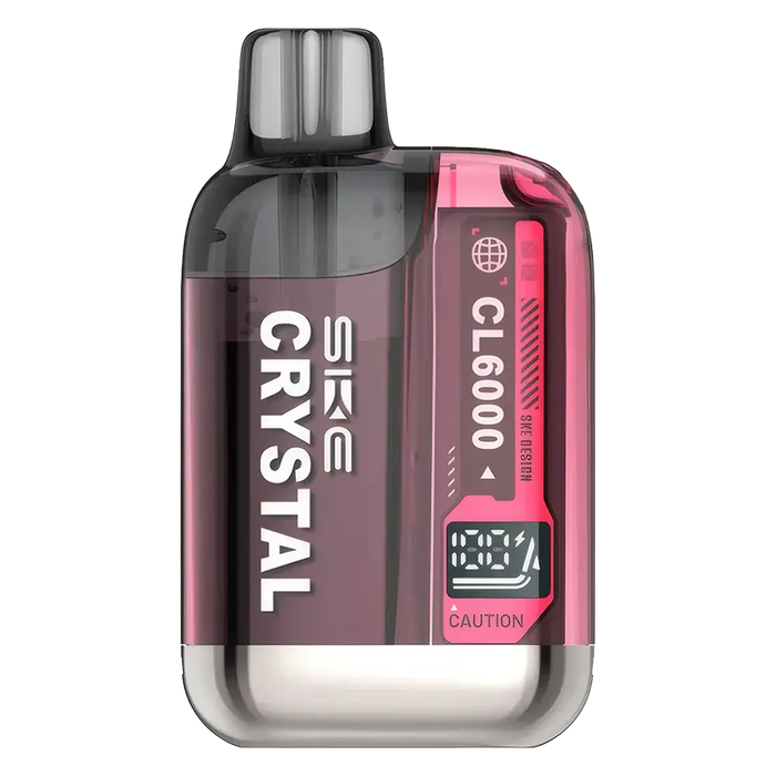 SKE Crystal CL6000 Prefilled Pod Kit in Cherry Ice flavor – compact vape device with up to 6,000 puffs.