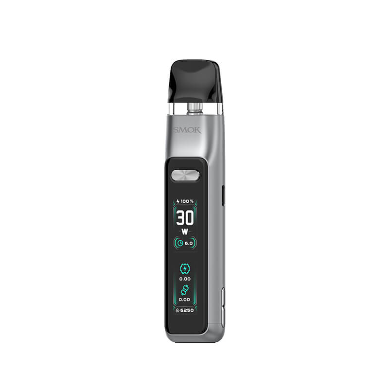 SMOK Novo GT Vape Kit in Silver – modern and lightweight vape device with a sleek metallic finish and smooth airflow performance.