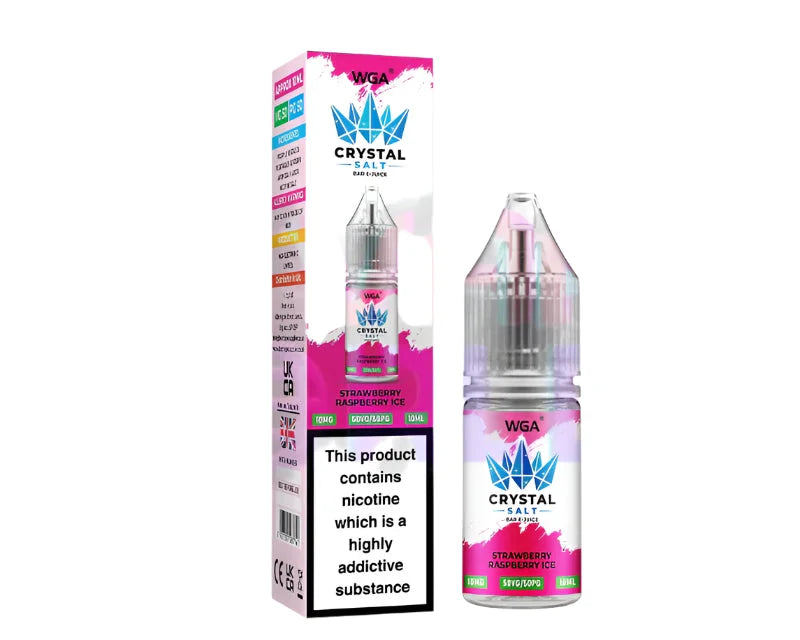 Strawberry Raspberry Ice WGA Crystal Salt Bar 10ml nic salt e-juice bottle for smooth MTL vaping