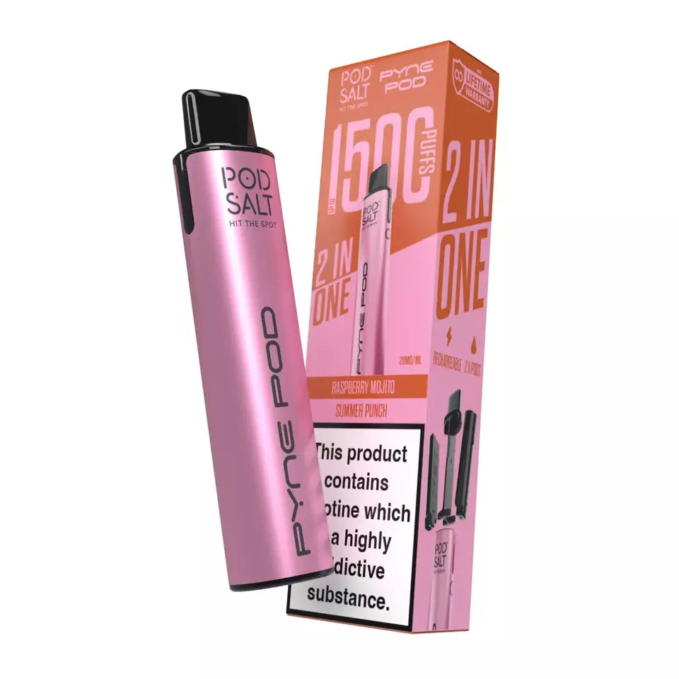 Pyne Pod 2 in 1 Disposable Vape Kit in Summer Edition – dual-flavor disposable vape with up to 9,000 puffs for versatile, fruity vaping.