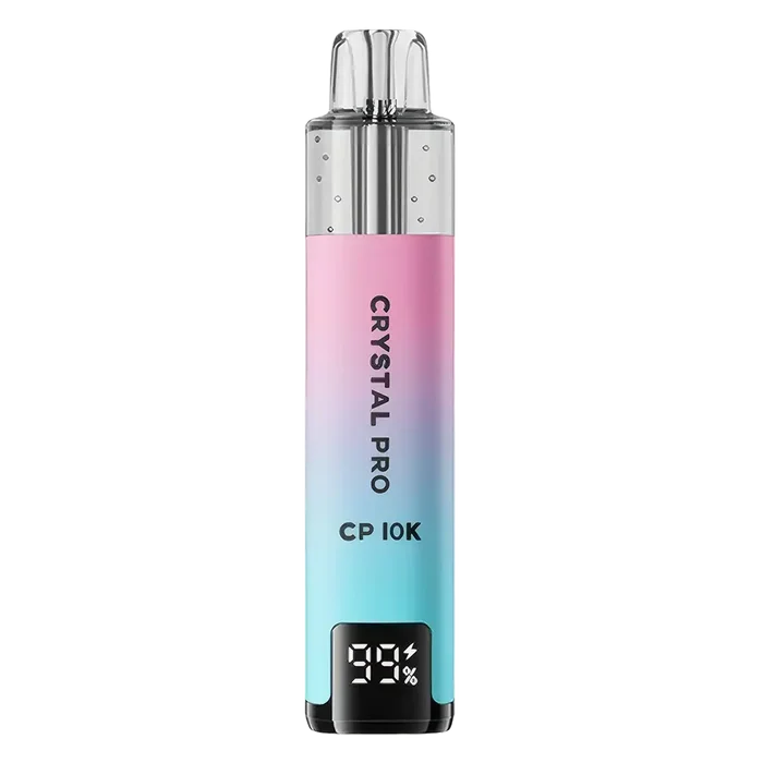 Crystal Pro CP 10K 0mg Blue Razz Gummy Bear vape kit with 10000 puffs, mesh coil and rechargeable pod system for UK users