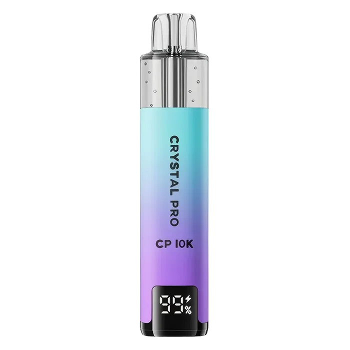 Crystal Pro CP 10K 0mg Blueberry Raspberry vape kit with 10000 puffs, mesh coil and rechargeable pod system for UK users