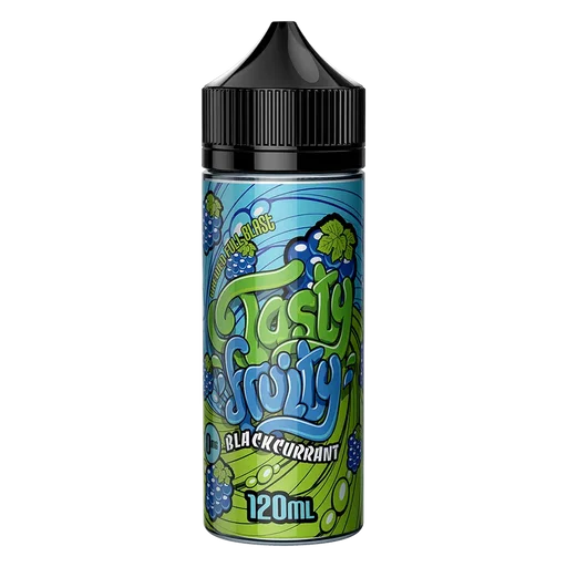 Tasty Fruity Premium E-Liquid 100ml Blackcurrant – bold, juicy vape juice with vibrant fruit flavors and smooth 70/30 VG PG blend