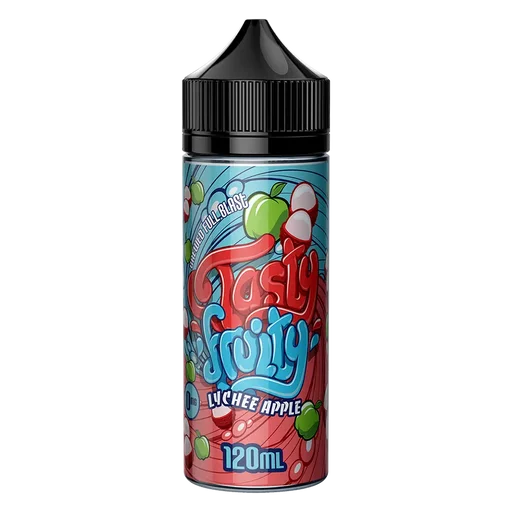 Tasty Fruity Premium E-Liquid 100ml Lychee Apple – bold, juicy vape juice with vibrant fruit flavors and smooth 70/30 VG PG blend