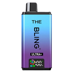 Load image into Gallery viewer, The Bling Ultra Plus 30K Prefilled Pod Kit in Blackcurrant Cotton Candy/ Blue Raspberry flavor – vibrant vape device with up to 30,000 puffs.
