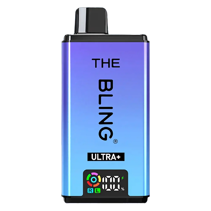 The Bling Ultra Plus 30K Prefilled Pod Kit in Blueberry Raspberry flavor – vibrant vape device with up to 30,000 puffs.