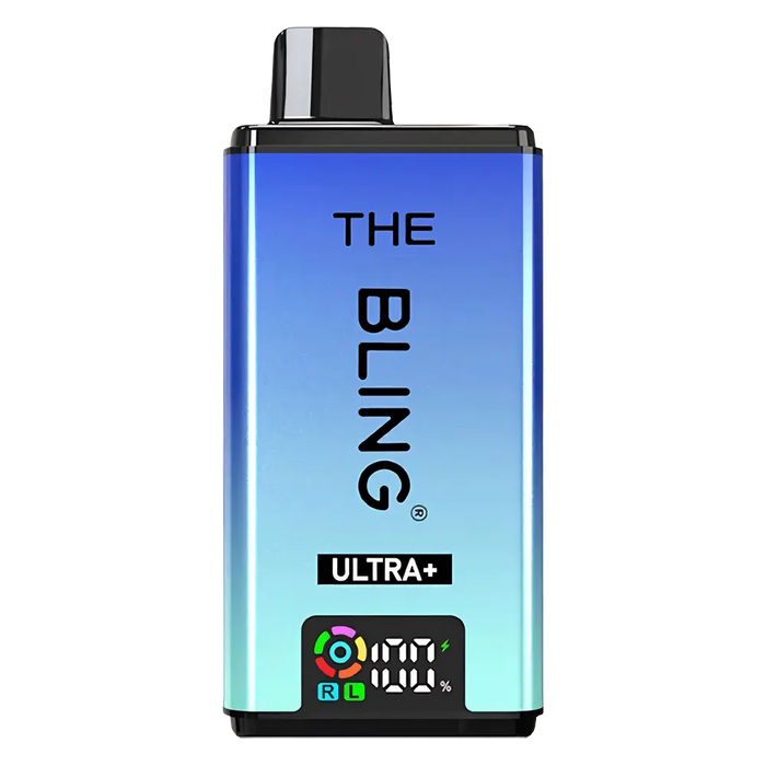 The Bling Ultra Plus 30K Prefilled Pod Kit in Mr Blue flavor – vibrant vape device with up to 30,000 puffs.