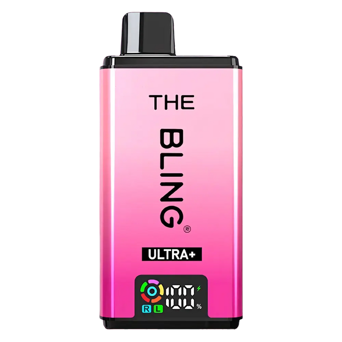The Bling Ultra Plus 30K Prefilled Pod Kit in Strawberry Raspberry/ Cherry Ice flavor – vibrant vape device with up to 30,000 puffs.