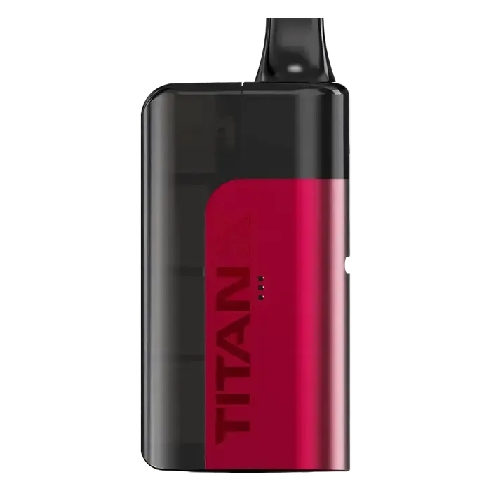 Titan X Prefilled Pod Kit in Cherry Fizz flavor, a sleek and easy-to-use disposable vape, prefilled with smooth nicotine salt e-liquid for a satisfying and convenient vaping experience.